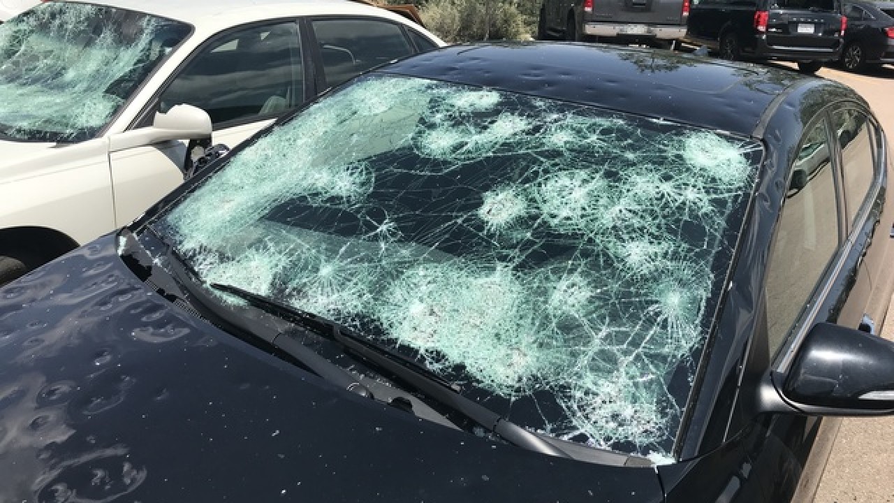hail damaged car